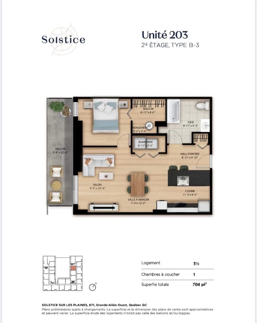 3½ à louer La Cité-Limoilou, Québec — photo 1 (Appartement 3½ à Québec)