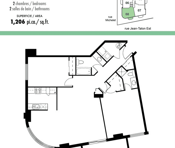 4½ à louer Saint-Léonard, Montréal — photo 1 (Beautiful big 2 bedroom 2 bath apartment )